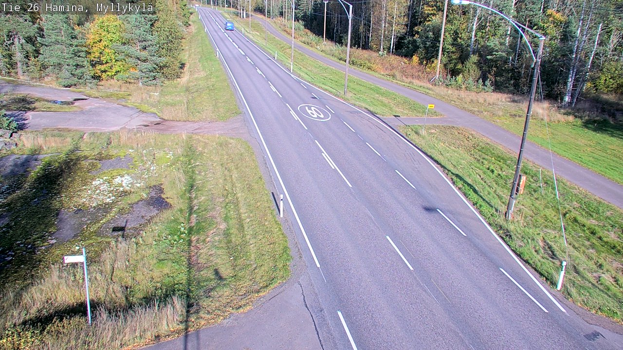 Weather Camera Image Road 26 Hamina, Myllykylä, Hamina, Kymenlaakso