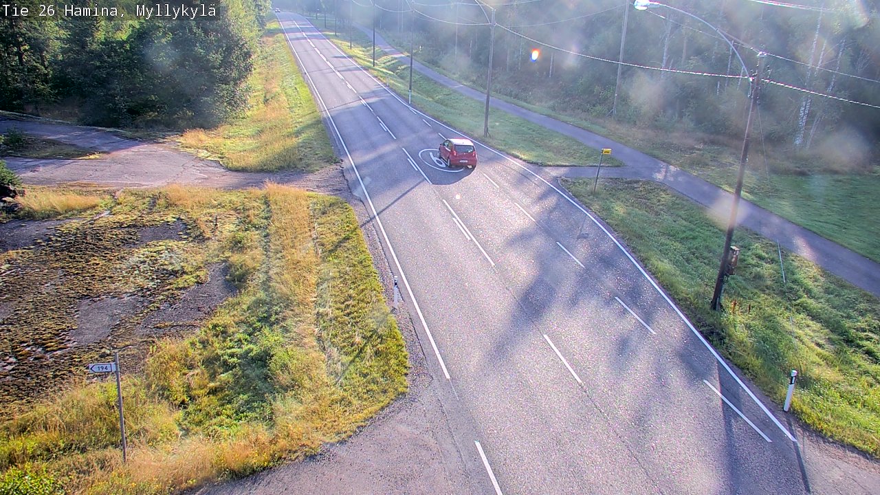 Weather Camera Image Road 26 Hamina, Myllykylä, Hamina, Kymenlaakso