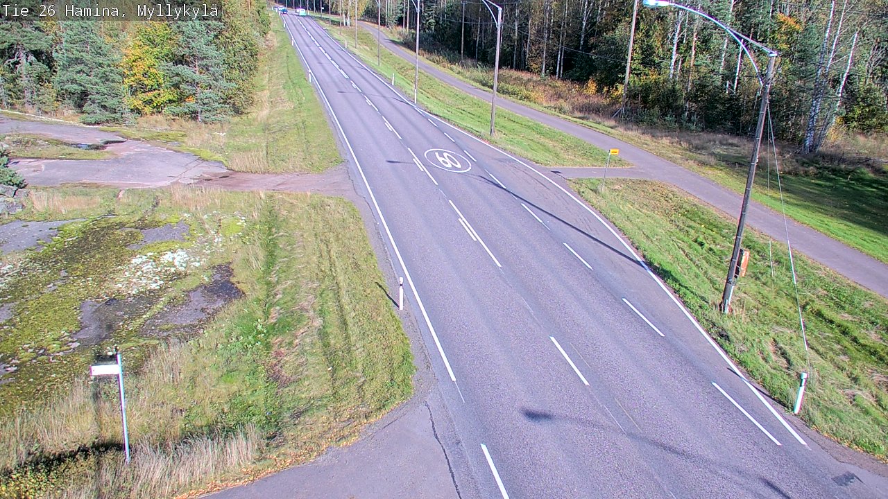 Weather Camera Image Road 26 Hamina, Myllykylä, Hamina, Kymenlaakso