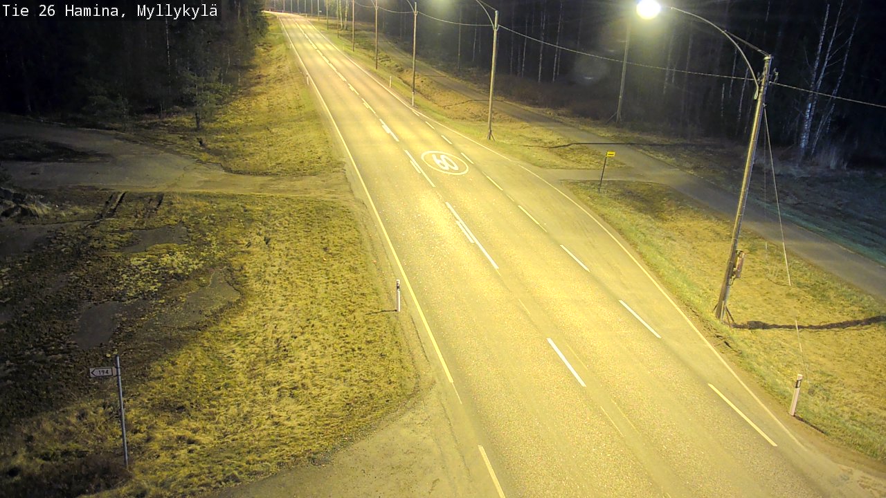 Weather Camera Image Road 26 Hamina, Myllykylä, Hamina, Kymenlaakso