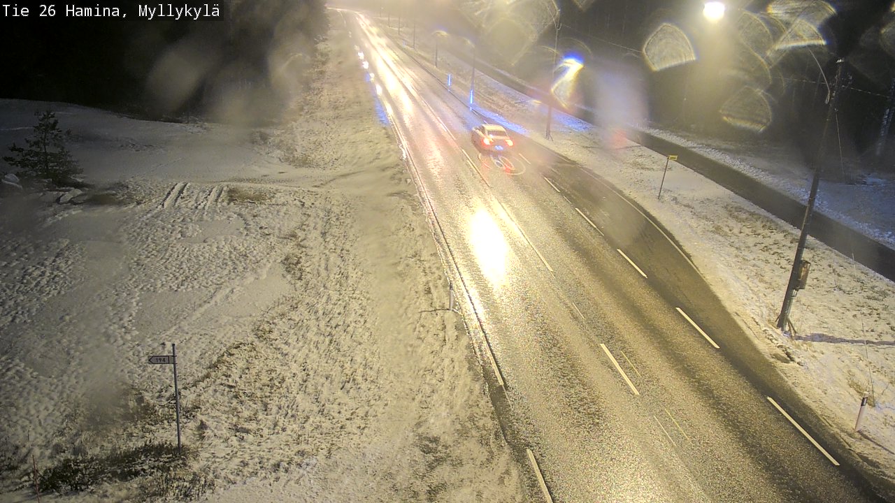 Weather Camera Image Väg 26 Hamina, Myllykylä, Hamina, Kymenlaakso
