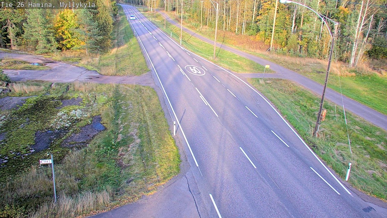 Weather Camera Image Road 26 Hamina, Myllykylä, Hamina, Kymenlaakso