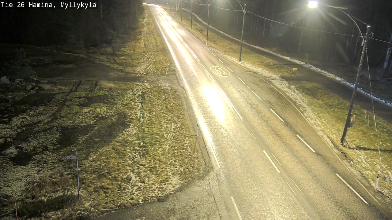 Weather Camera Image Väg 26 Hamina, Myllykylä, Hamina, Kymenlaakso