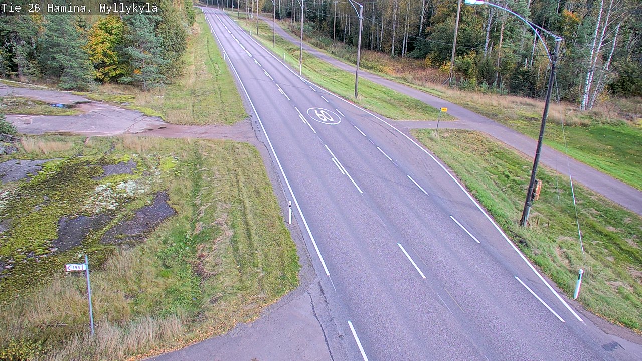 Weather Camera Image Road 26 Hamina, Myllykylä, Hamina, Kymenlaakso
