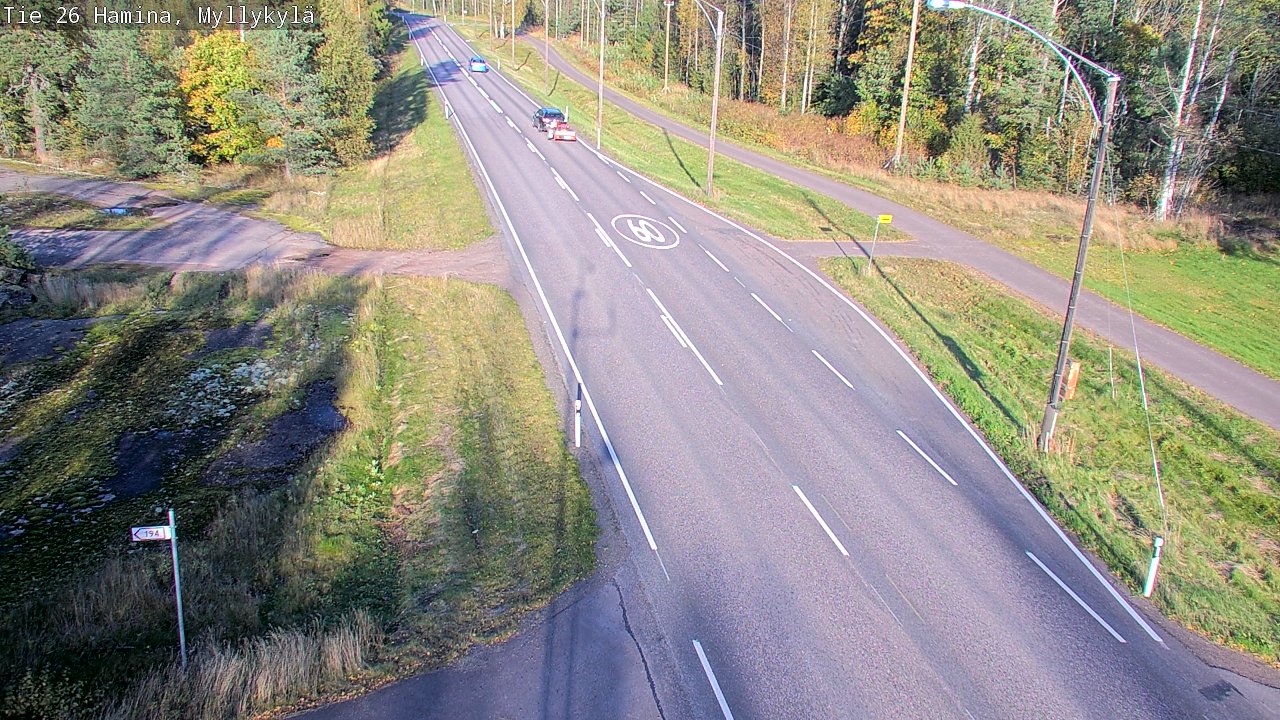 Weather Camera Image Road 26 Hamina, Myllykylä, Hamina, Kymenlaakso