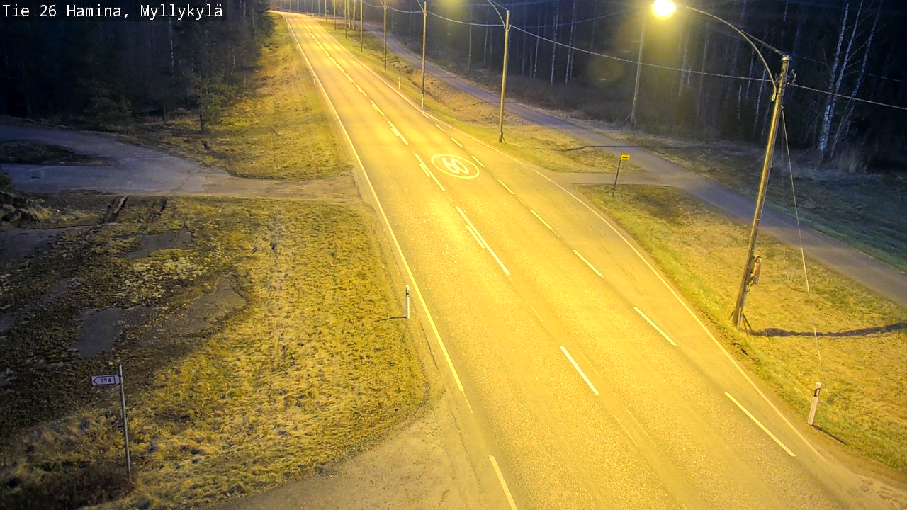 Weather Camera Image Road 26 Hamina, Myllykylä, Hamina, Kymenlaakso