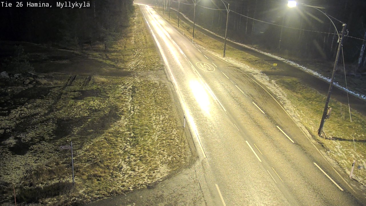 Weather Camera Image Väg 26 Hamina, Myllykylä, Hamina, Kymenlaakso