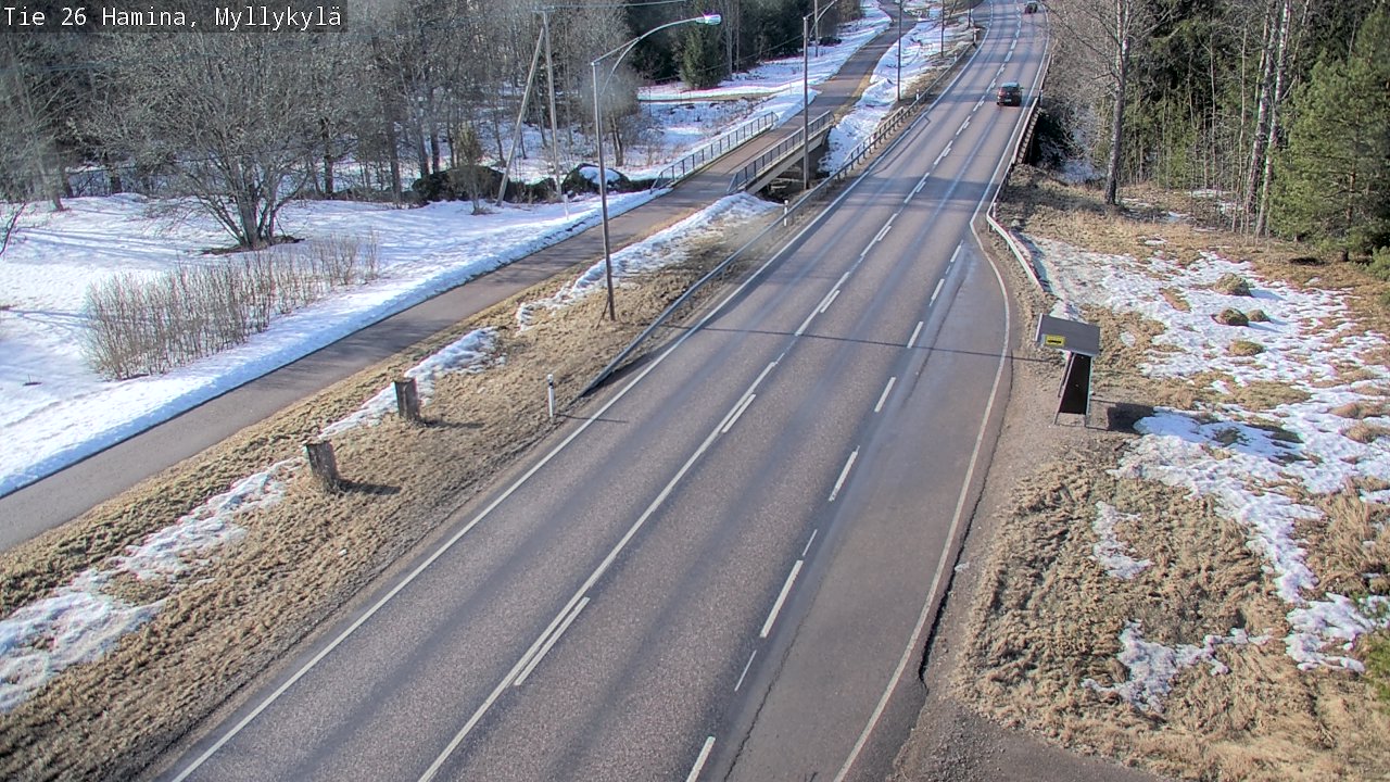Weather Camera Image Väg 26 Hamina, Myllykylä, Hamina, Kymenlaakso
