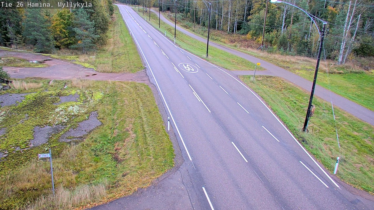 Weather Camera Image Road 26 Hamina, Myllykylä, Hamina, Kymenlaakso