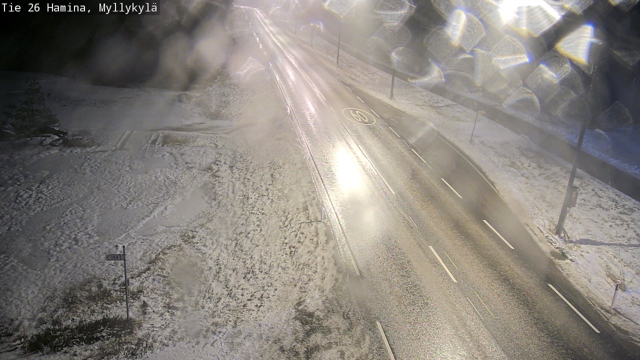 Weather Camera Image Väg 26 Hamina, Myllykylä, Hamina, Kymenlaakso