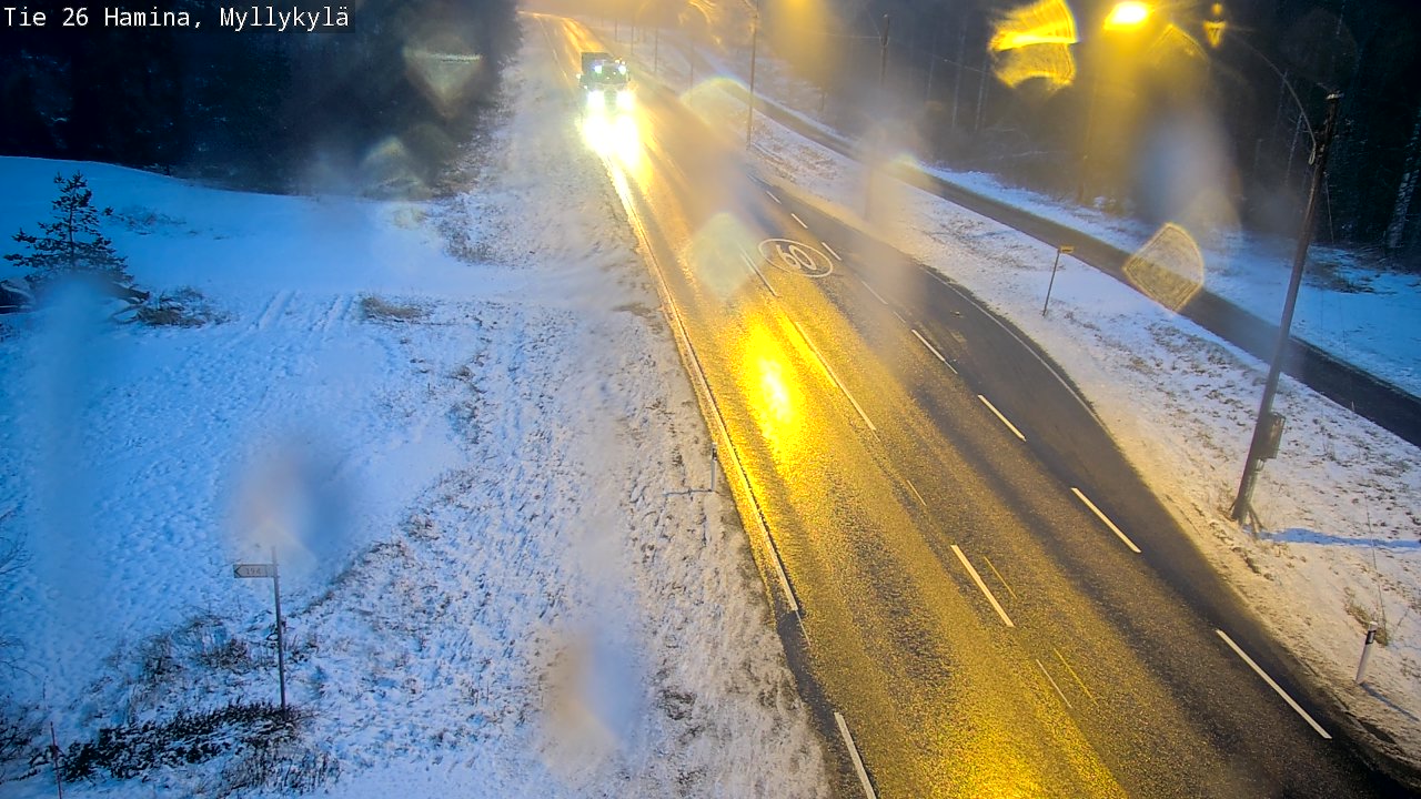 Weather Camera Image Väg 26 Hamina, Myllykylä, Hamina, Kymenlaakso