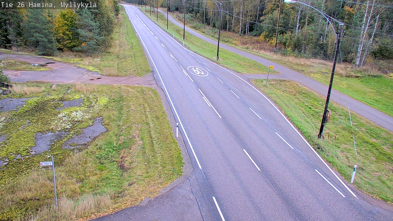 Weather Camera Image Road 26 Hamina, Myllykylä, Hamina, Kymenlaakso