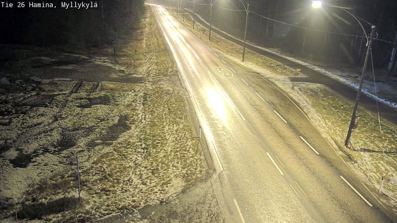 Weather Camera Image Väg 26 Hamina, Myllykylä, Hamina, Kymenlaakso