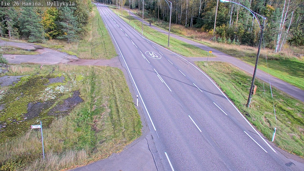 Weather Camera Image Road 26 Hamina, Myllykylä, Hamina, Kymenlaakso