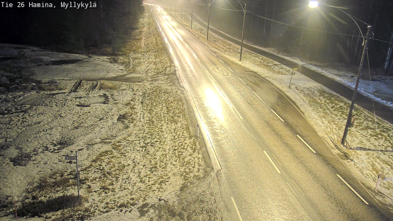 Weather Camera Image Väg 26 Hamina, Myllykylä, Hamina, Kymenlaakso