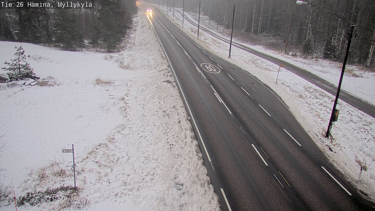 Weather Camera Image Väg 26 Hamina, Myllykylä, Hamina, Kymenlaakso