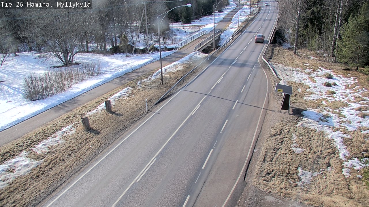 Weather Camera Image Väg 26 Hamina, Myllykylä, Hamina, Kymenlaakso