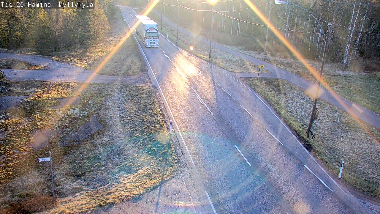 Weather Camera Image Väg 26 Hamina, Myllykylä, Hamina, Kymenlaakso
