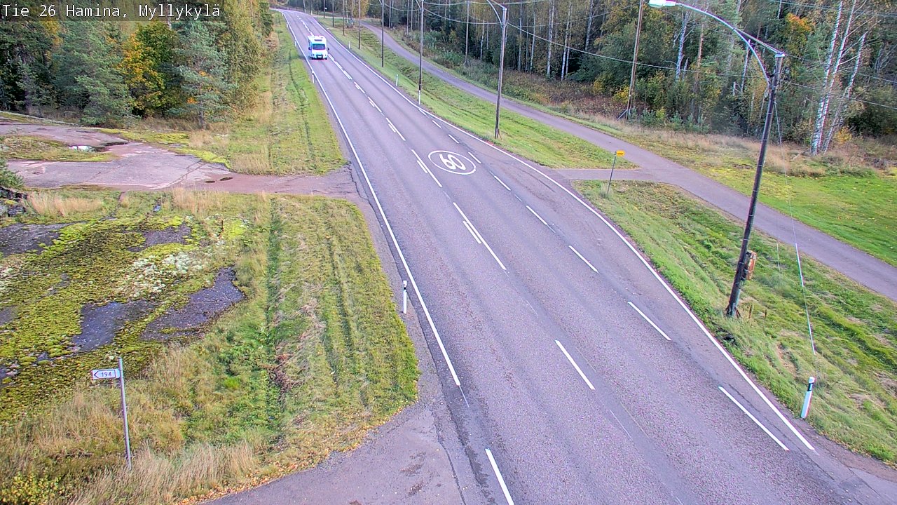 Weather Camera Image Road 26 Hamina, Myllykylä, Hamina, Kymenlaakso