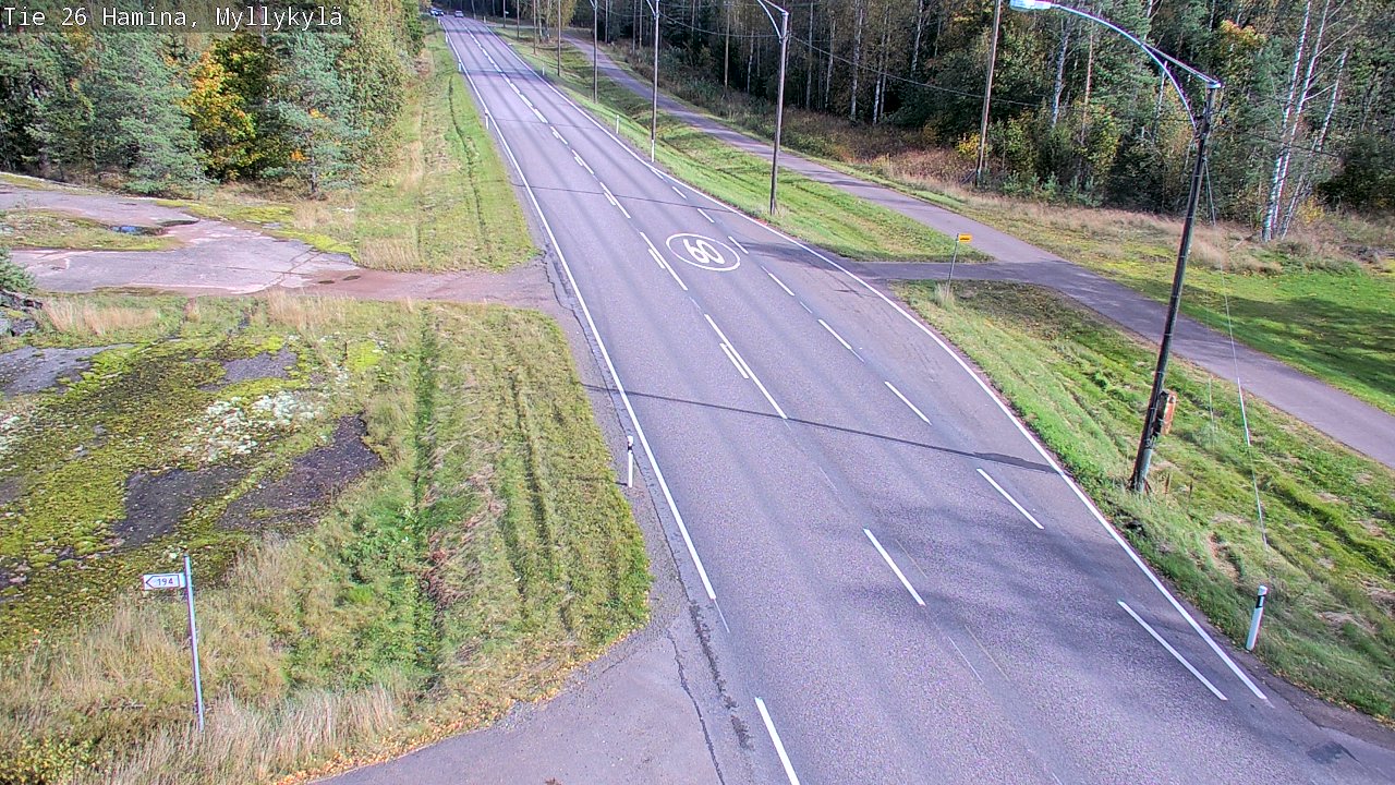Weather Camera Image Road 26 Hamina, Myllykylä, Hamina, Kymenlaakso