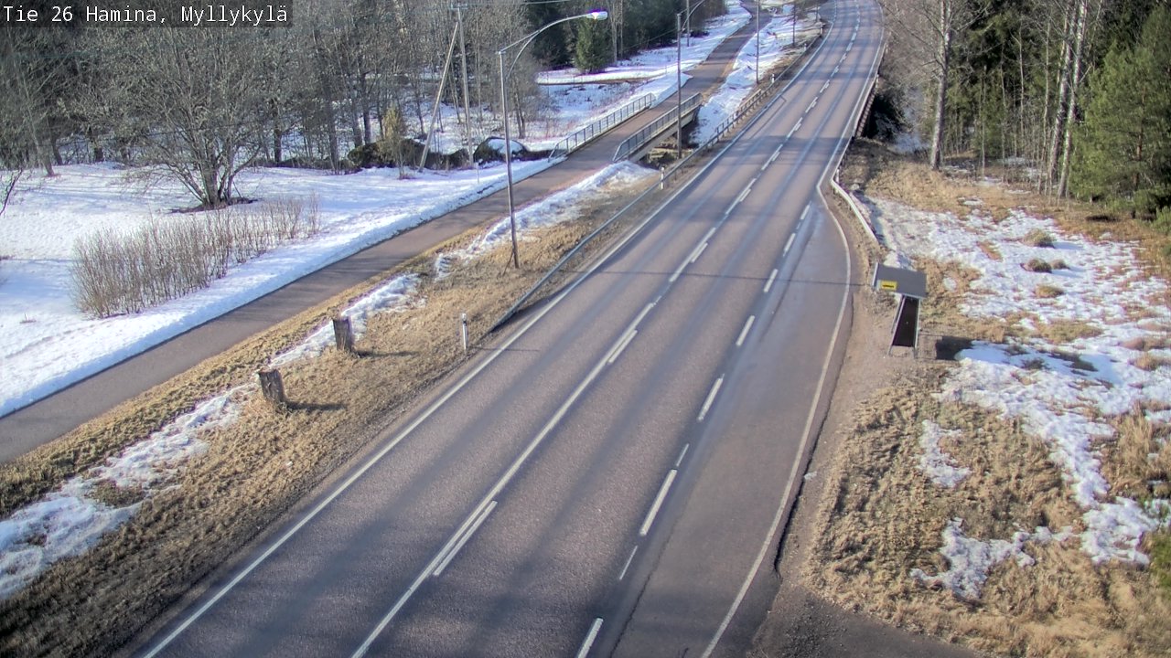 Weather Camera Image Väg 26 Hamina, Myllykylä, Hamina, Kymenlaakso