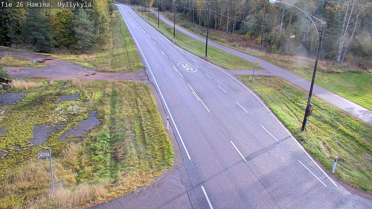 Weather Camera Image Road 26 Hamina, Myllykylä, Hamina, Kymenlaakso