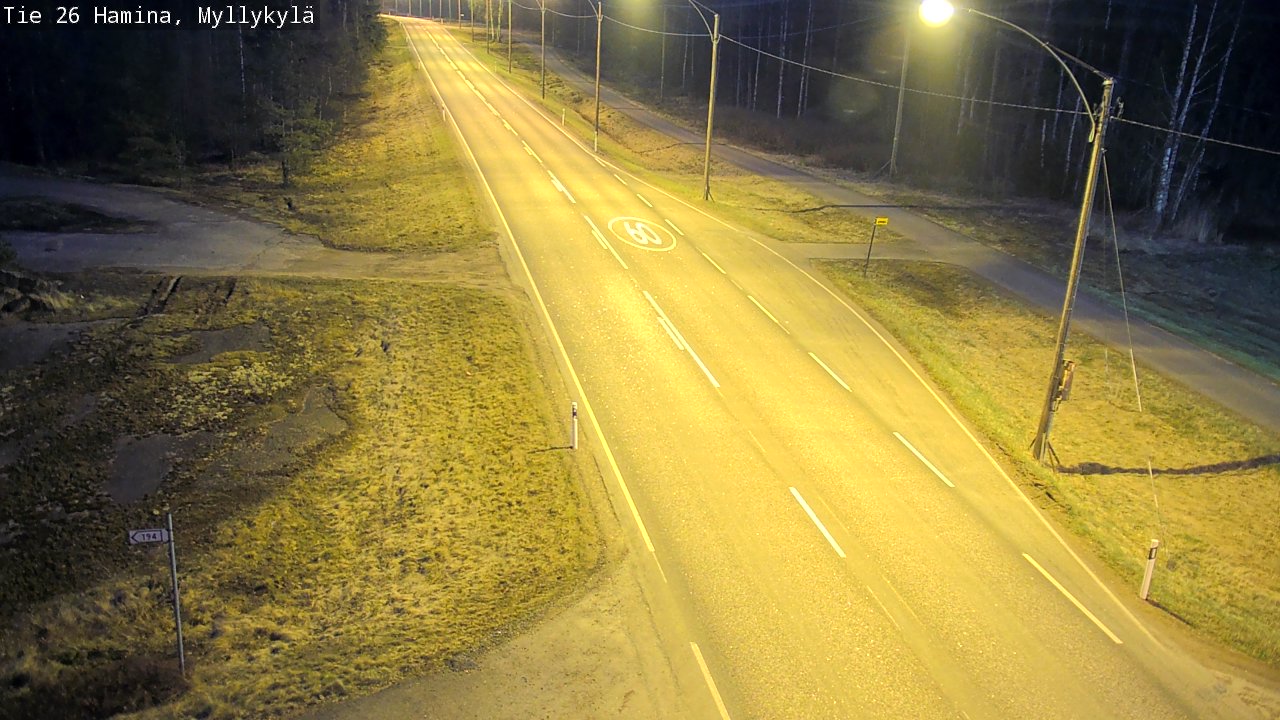 Weather Camera Image Road 26 Hamina, Myllykylä, Hamina, Kymenlaakso