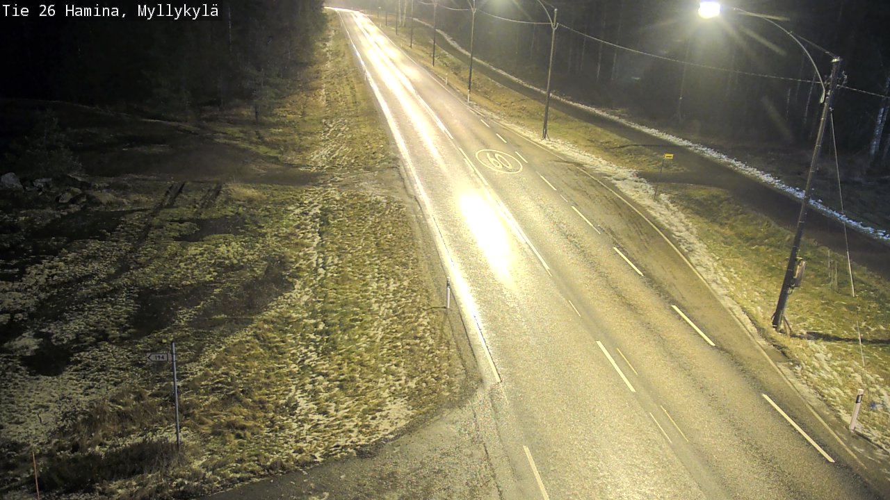 Weather Camera Image Väg 26 Hamina, Myllykylä, Hamina, Kymenlaakso