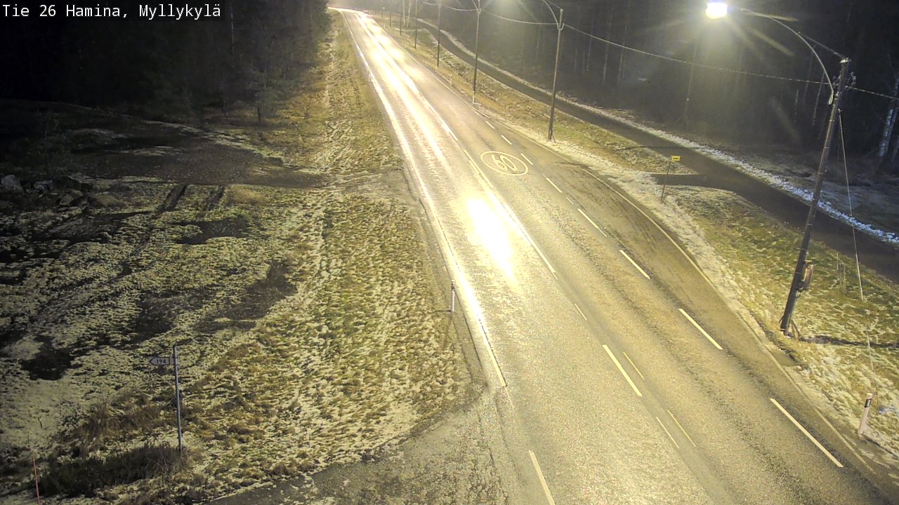 Weather Camera Image Väg 26 Hamina, Myllykylä, Hamina, Kymenlaakso