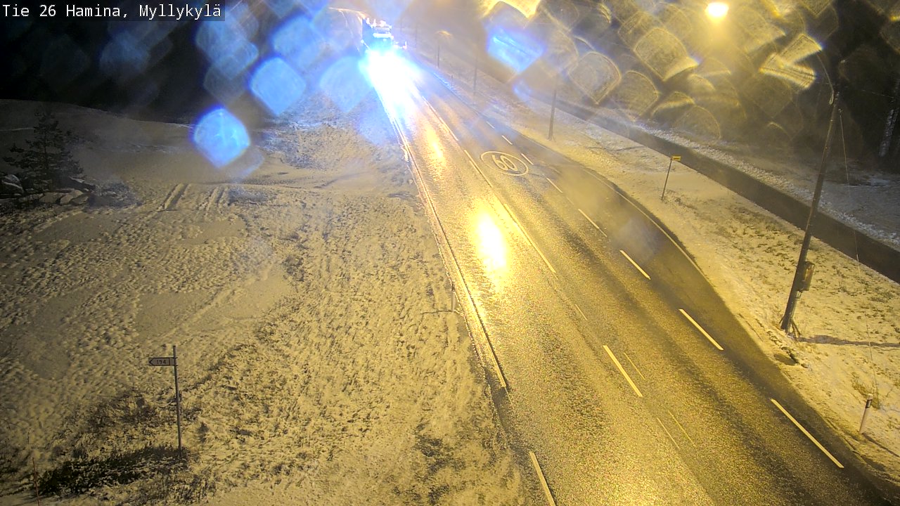Weather Camera Image Väg 26 Hamina, Myllykylä, Hamina, Kymenlaakso