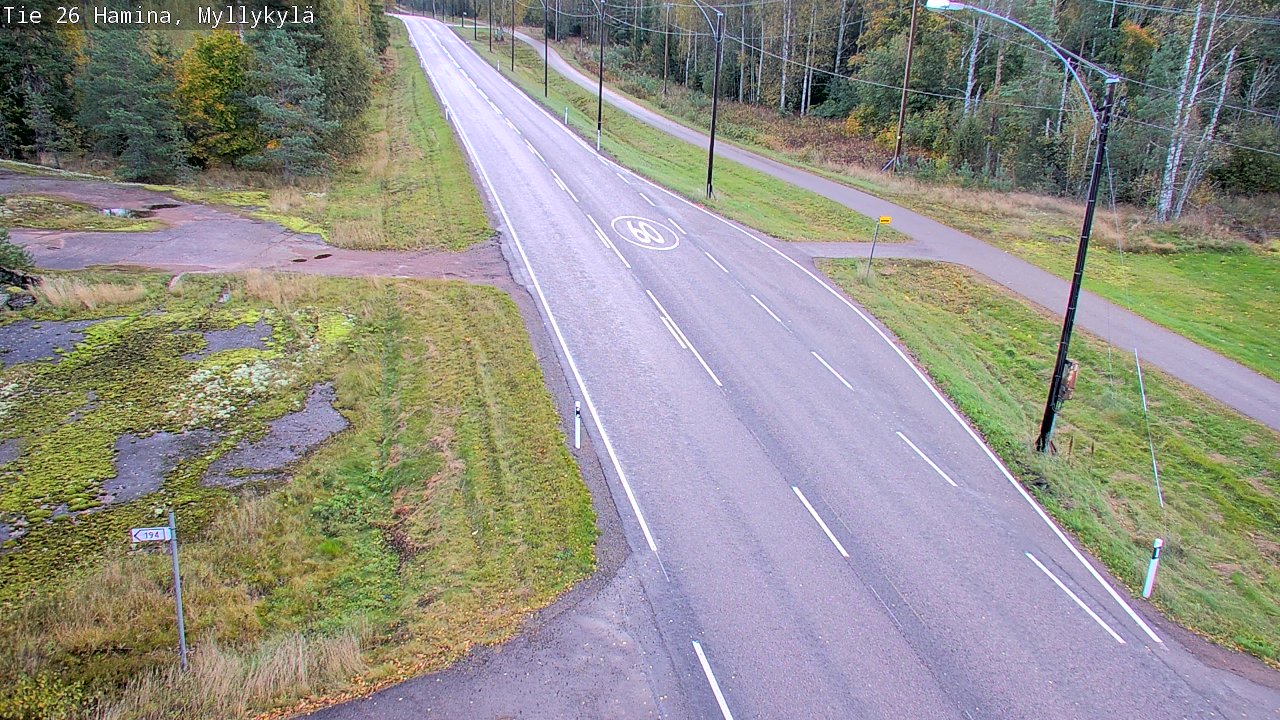 Weather Camera Image Road 26 Hamina, Myllykylä, Hamina, Kymenlaakso