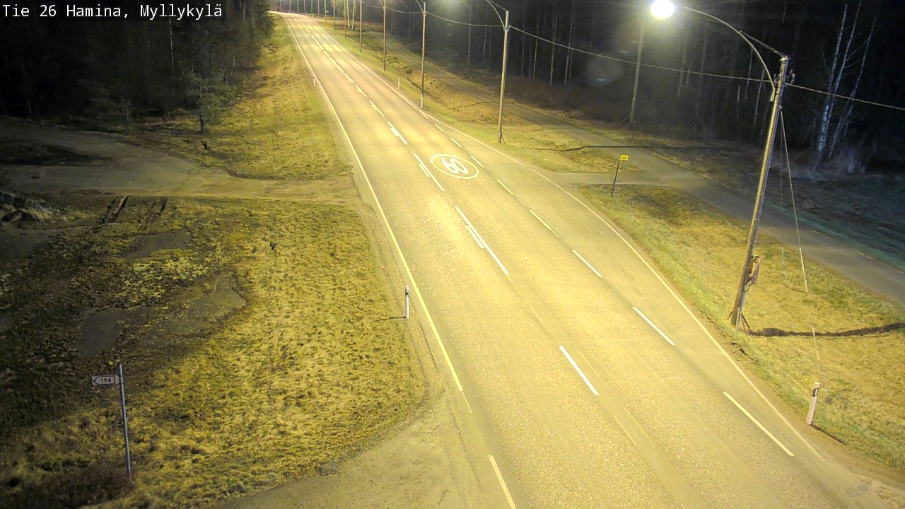 Weather Camera Image Road 26 Hamina, Myllykylä, Hamina, Kymenlaakso