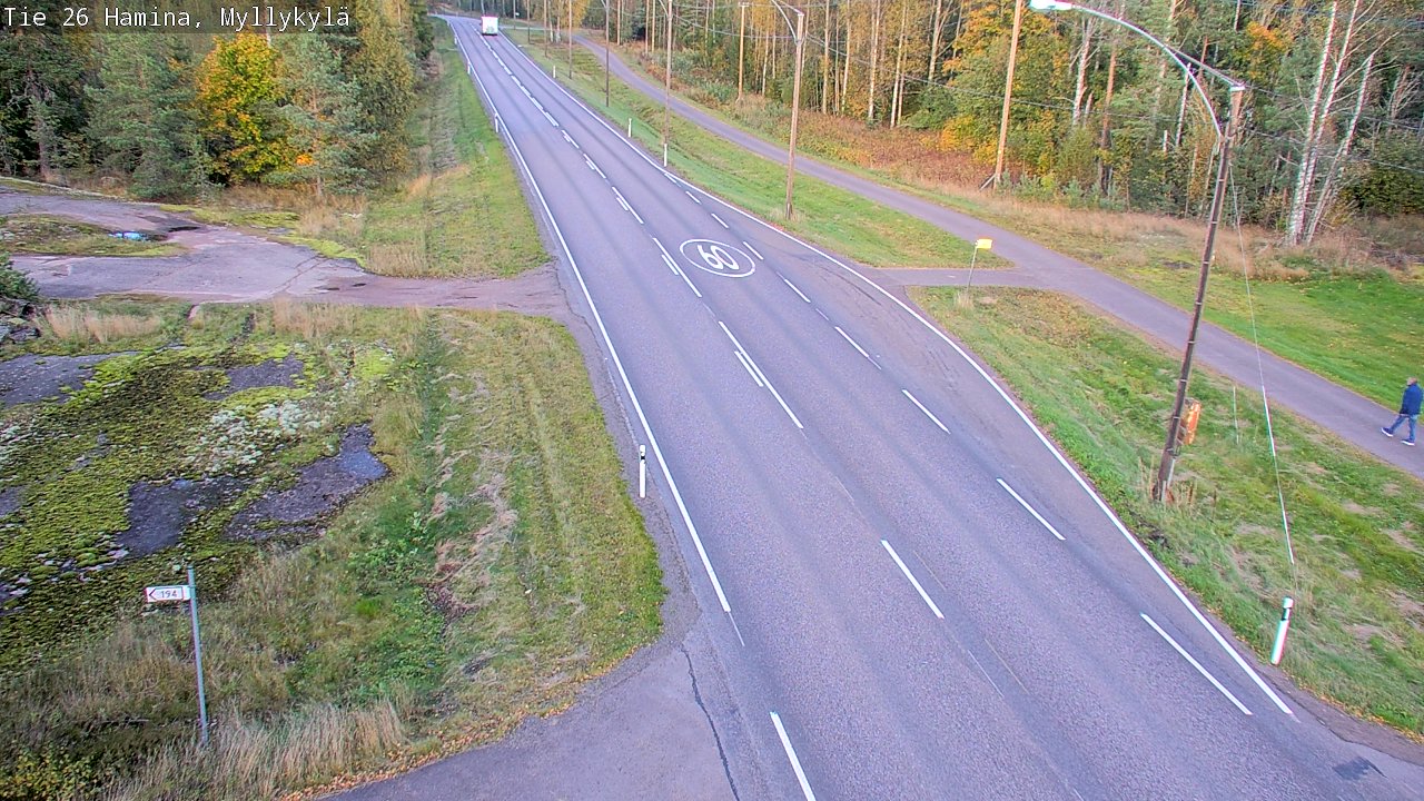 Weather Camera Image Road 26 Hamina, Myllykylä, Hamina, Kymenlaakso