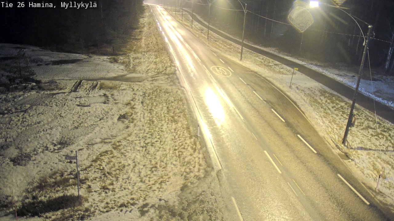 Weather Camera Image Väg 26 Hamina, Myllykylä, Hamina, Kymenlaakso