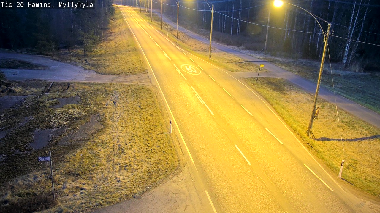 Weather Camera Image Road 26 Hamina, Myllykylä, Hamina, Kymenlaakso
