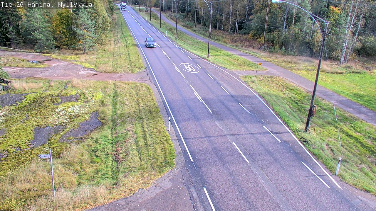 Weather Camera Image Road 26 Hamina, Myllykylä, Hamina, Kymenlaakso