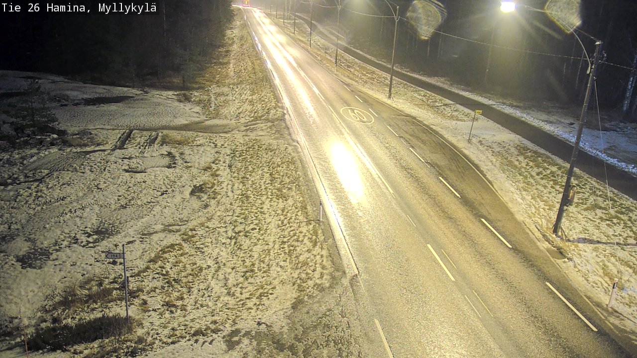Weather Camera Image Väg 26 Hamina, Myllykylä, Hamina, Kymenlaakso