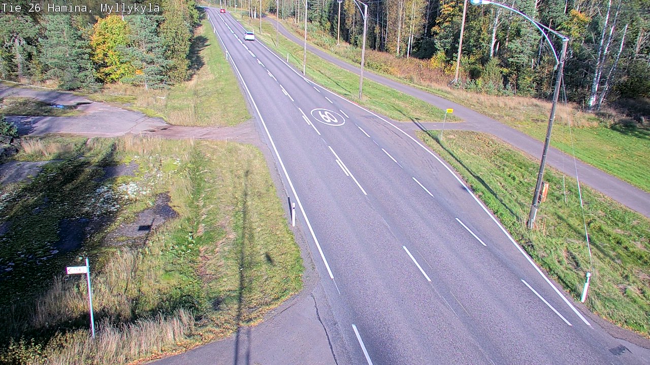 Weather Camera Image Road 26 Hamina, Myllykylä, Hamina, Kymenlaakso