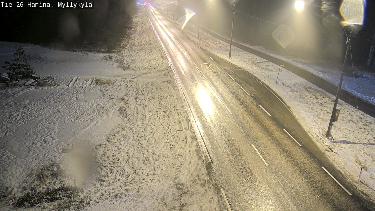 Weather Camera Image Väg 26 Hamina, Myllykylä, Hamina, Kymenlaakso