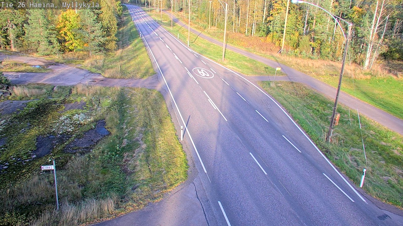 Weather Camera Image Road 26 Hamina, Myllykylä, Hamina, Kymenlaakso