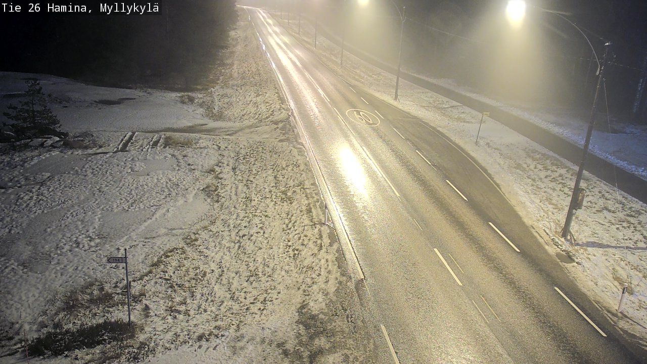 Weather Camera Image Väg 26 Hamina, Myllykylä, Hamina, Kymenlaakso