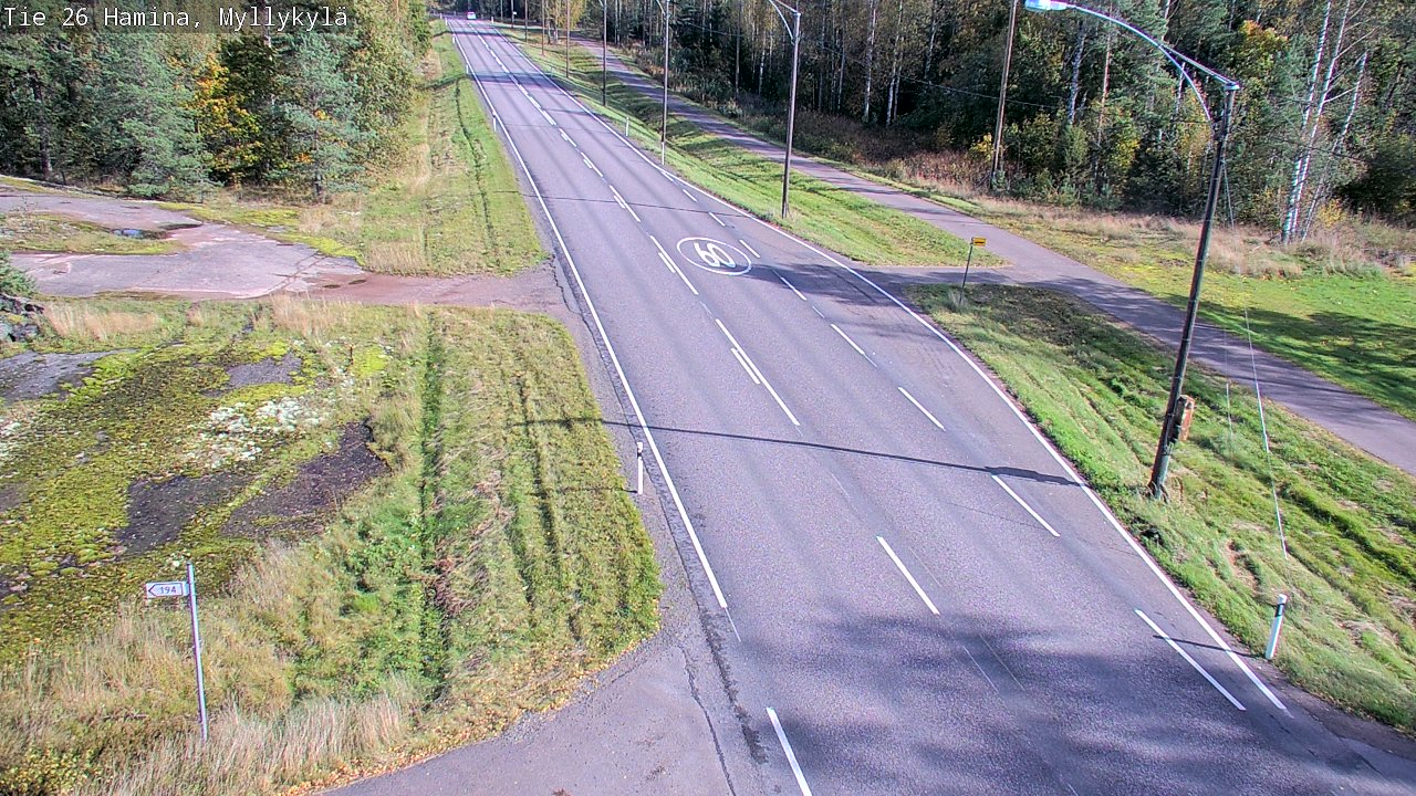 Weather Camera Image Road 26 Hamina, Myllykylä, Hamina, Kymenlaakso
