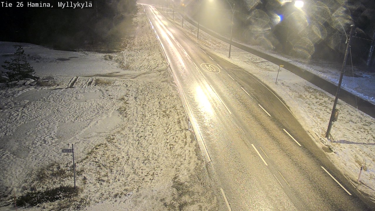 Weather Camera Image Väg 26 Hamina, Myllykylä, Hamina, Kymenlaakso
