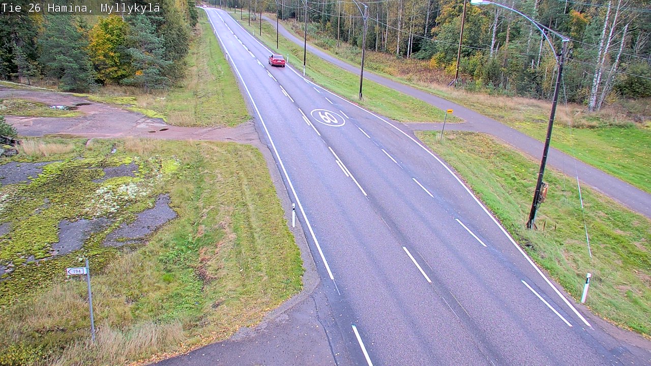 Weather Camera Image Road 26 Hamina, Myllykylä, Hamina, Kymenlaakso