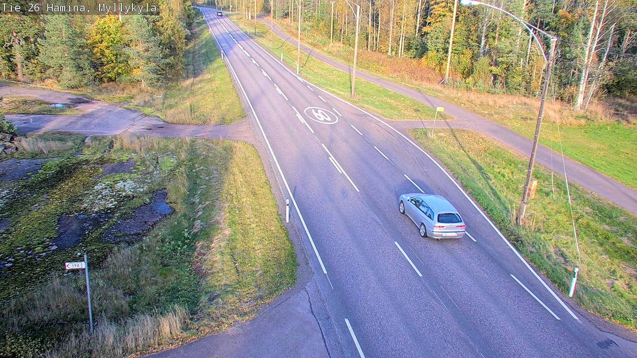 Weather Camera Image Road 26 Hamina, Myllykylä, Hamina, Kymenlaakso