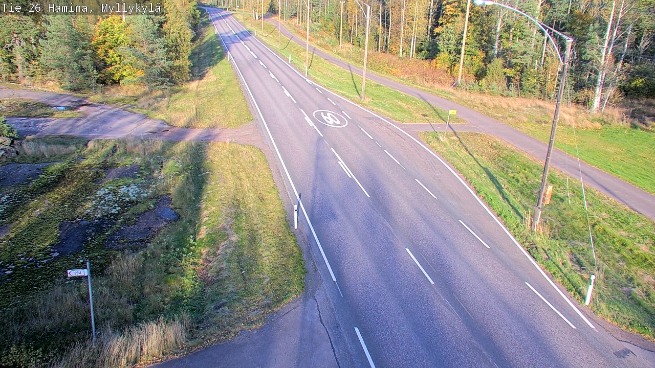Weather Camera Image Road 26 Hamina, Myllykylä, Hamina, Kymenlaakso