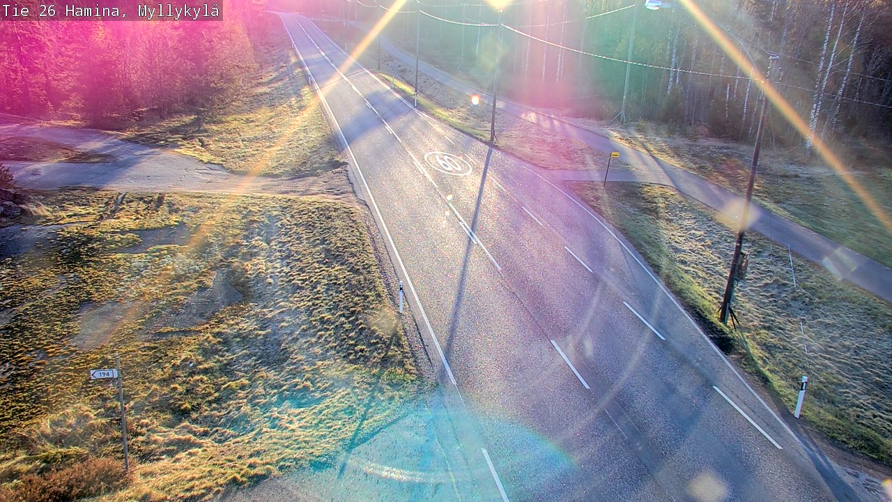 Weather Camera Image Väg 26 Hamina, Myllykylä, Hamina, Kymenlaakso