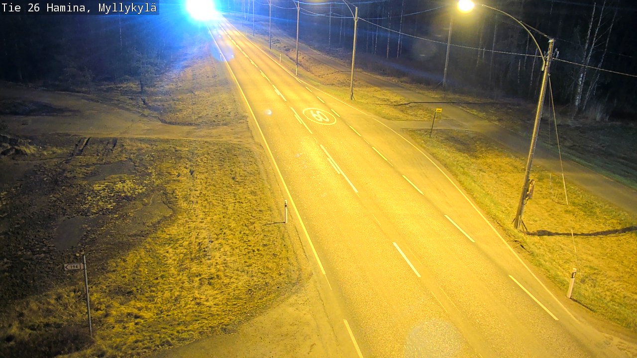 Weather Camera Image Road 26 Hamina, Myllykylä, Hamina, Kymenlaakso