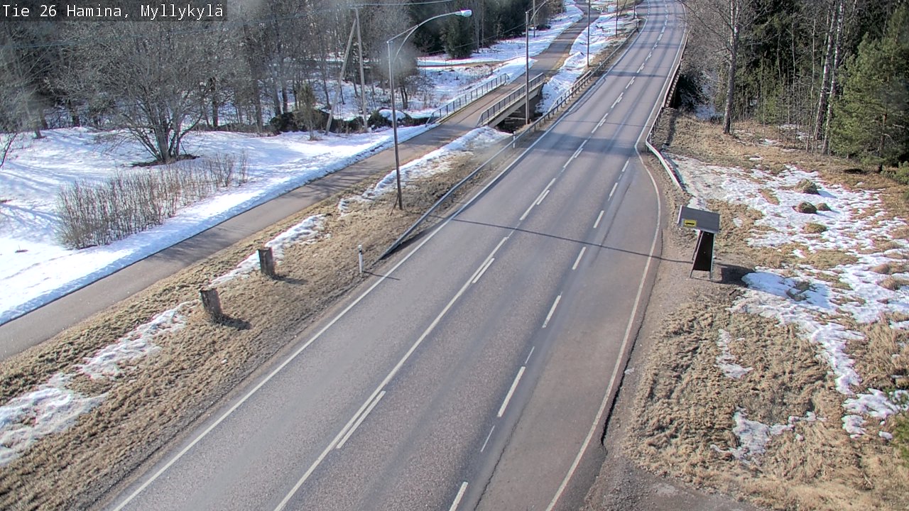 Weather Camera Image Väg 26 Hamina, Myllykylä, Hamina, Kymenlaakso