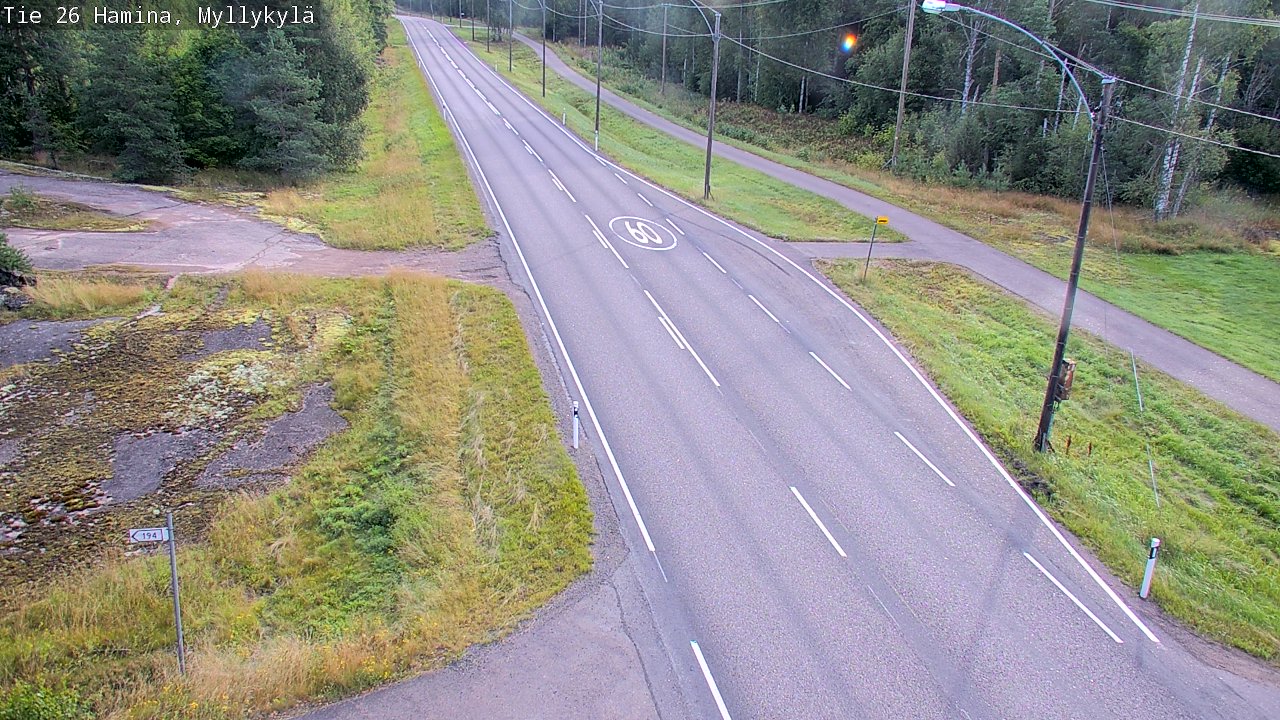 Kelikamerat Kuva Tie 26 Hamina, Myllykylä, Hamina, Kymenlaakso